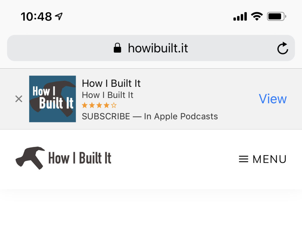 Apple Smart Banner