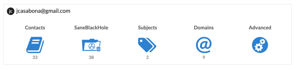 SaneBox Filters