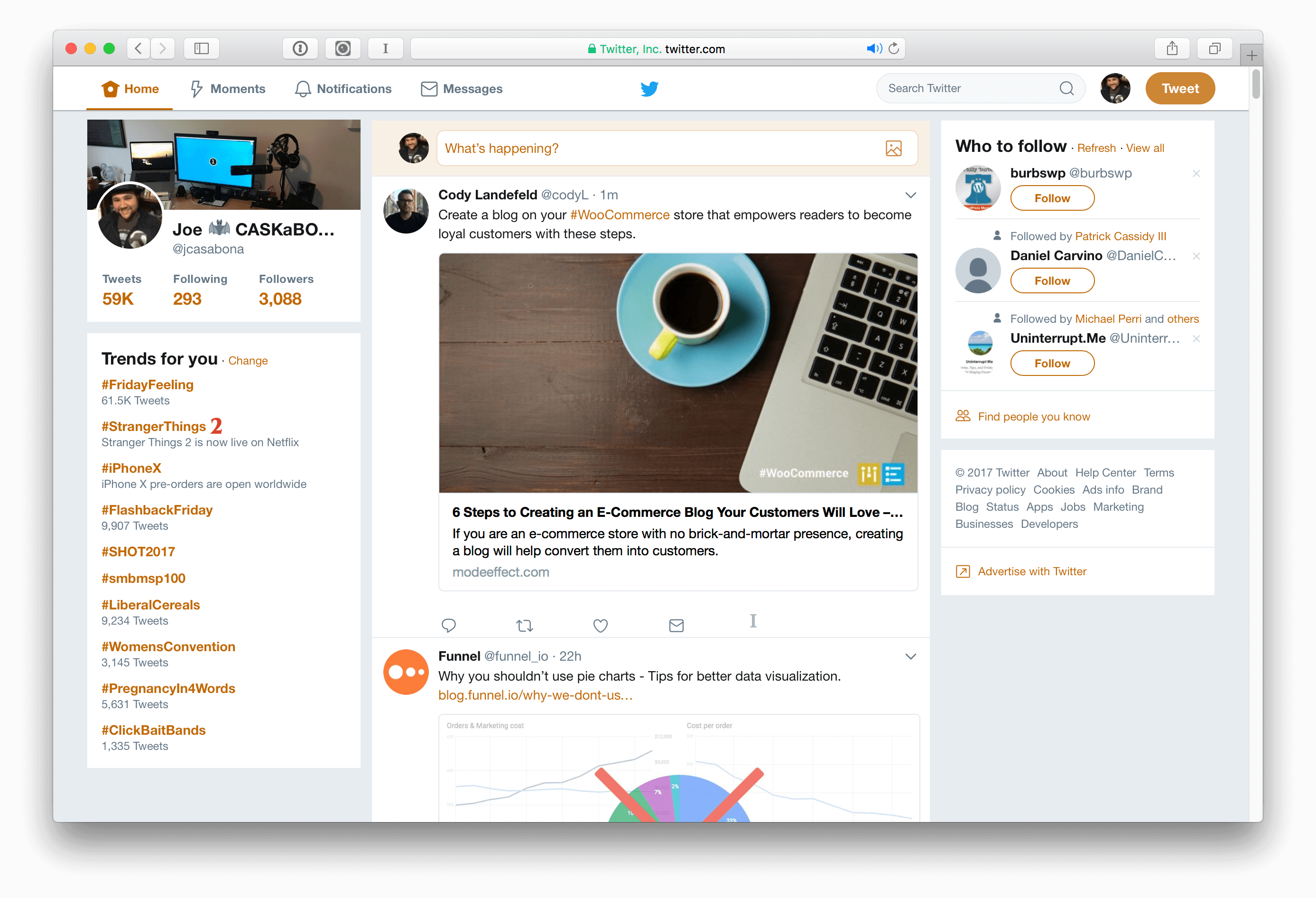 Twitter's Design will work well for How I Built It