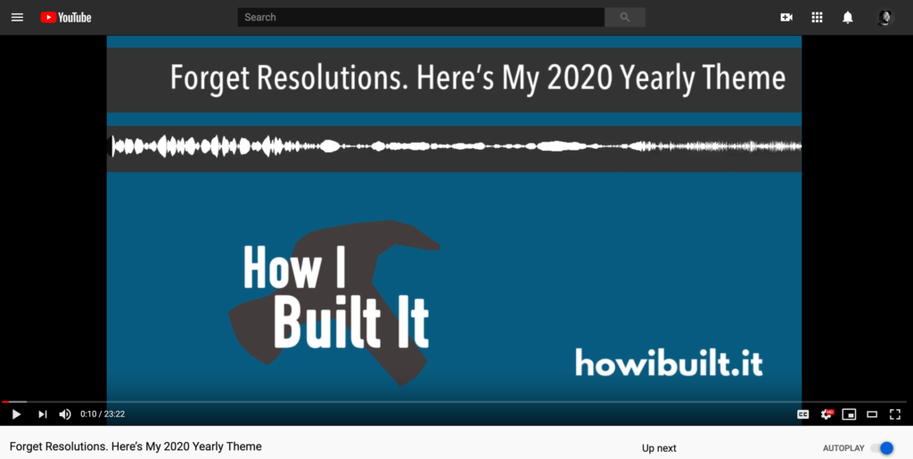 A podcast episode pushed to YouTube with Repurpose.io