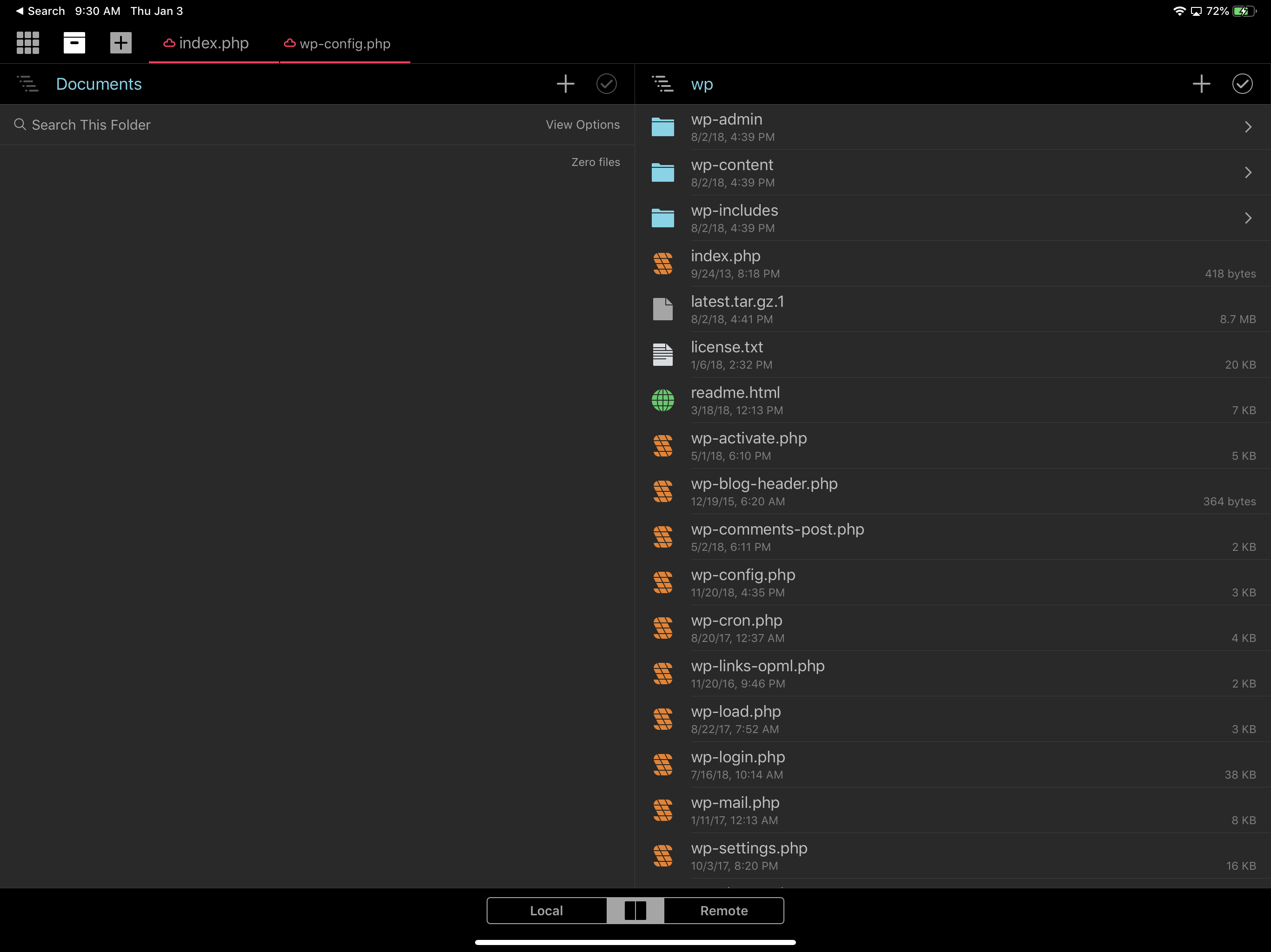 Coda (in dark mode)