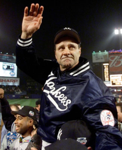 Joe Torre after the 2000 World Series